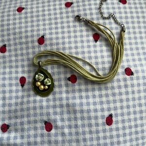 Green lily pad Necklace